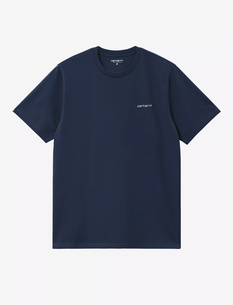 Camiseta Carhartt WIP Script Embroidery - Jupiter/White