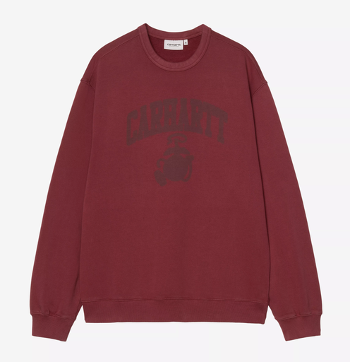 Sudadera Carhartt WIP Faded Pond Corps - Marsala (Heavy stone wash)