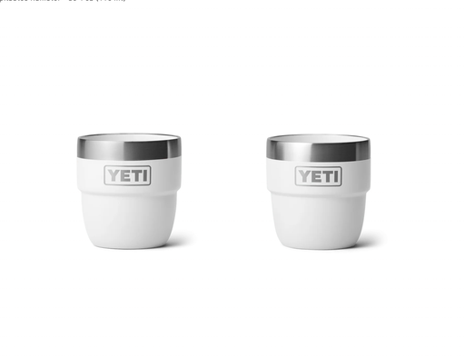 Vasos de Espresso Apilables Yeti Rambler 4 oz (118 ml) - White