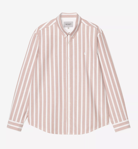 Camisa Carhartt WIP Deven - Deven Stripe, Oxide Red/White