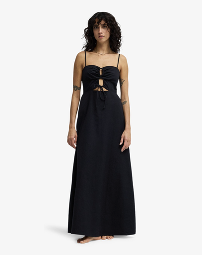 Vestido Billabong Lima Mini Maxi - Black Pebble (bpb)