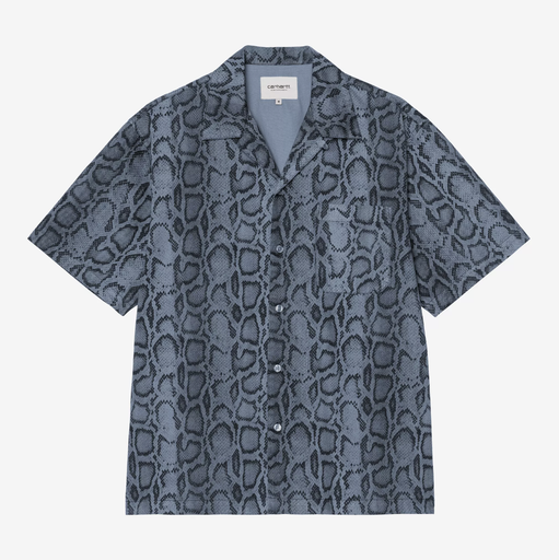 Camisa Carhartt WIP Snake Camo - Snake Camo/Velvet blue (Garment dyed)