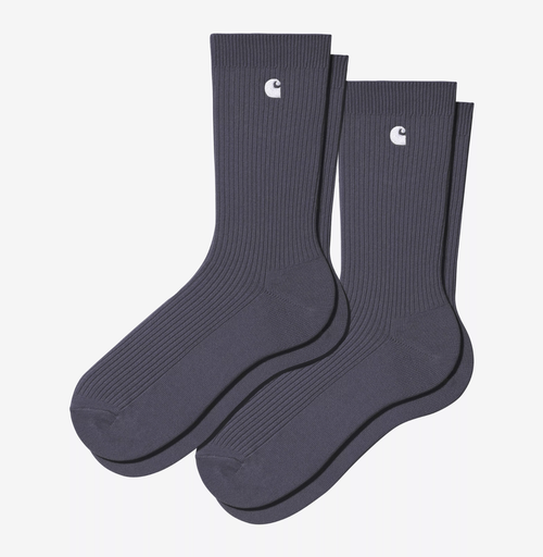 Calcetines Carhartt WIP Madison Pack de 2 - Shady Purple/White + Shady Purple/White