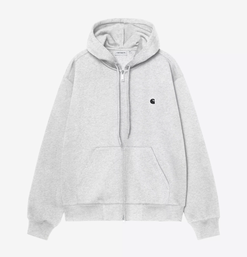 Sudadera con Cremallera Carhartt WIP Mack - Ash Heather/Black