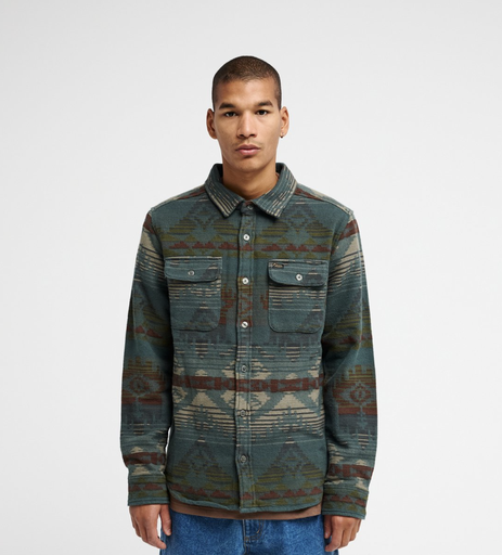 Camisa Rvca Dayshift Blanket Flannel - Hunter Green