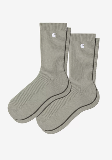 Calcetines Carhartt WIP Madison Pack de 2 ud - Shady Green/White + Shady Green/White