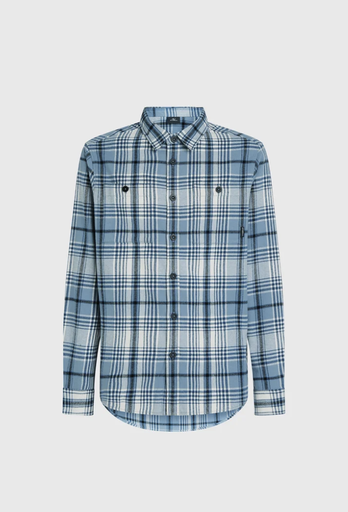Camisa O'neill Must Have Flannel -  Blue Pig Check Plaid