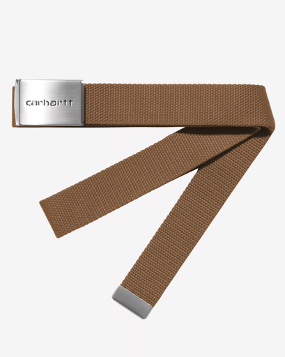 Cinturón Carhartt WIP Clip Belt Chrome - Brown