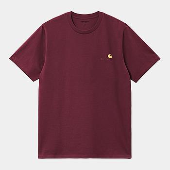 Camiseta Carhartt WIP American Script - Malbec