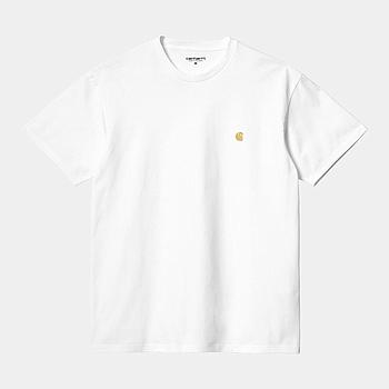 Camiseta Carhartt WIP Chase - White/Gold