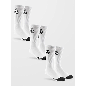 Calcetines Volcom Full Stone (Pack 3) - White