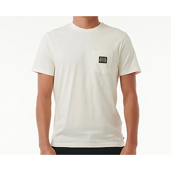 Camiseta Rip Curl Horizon Badge - Bone