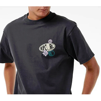Camiseta Rip Curl Sun Buzzed Tee - Washed Black