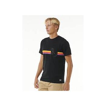 Camiseta Rip Curl Surf Revival Pocket Tee - Black