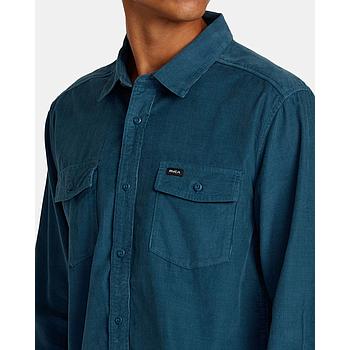 Camisa RVCA Freeman Cord - Duck Blue