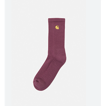 Calcetines Carhartt Wip Chase - Dusty Fuchsia/Gold