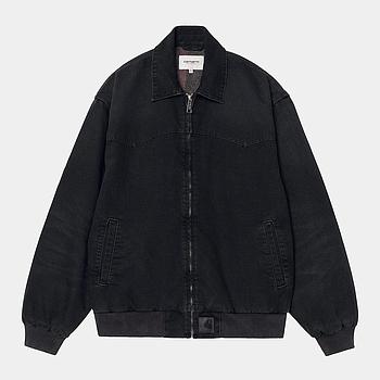 Chaqueta Carhartt WIP OG Santa Fe - Black/Black (Stone Canvas)