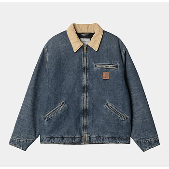 Chaqueta Carhartt WIP OG Detroit - Blue/Dusty H Brown (Worn Used Wash)