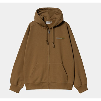 Sudadera con Cremallera Carhartt WIP Runaway - Hamilton Brown/White