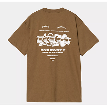 Camiseta Carhartt WIP Runaway - Hamilton Brown/White