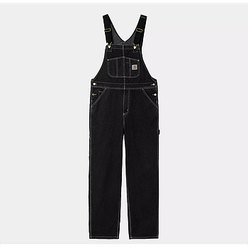 Peto Carhartt WIP Bib Overall - Black (Stone Washed)