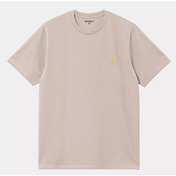 Camiseta Carhartt WIP Chase - Dusky Beige/Gold