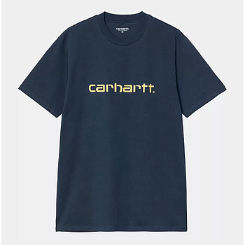 Camiseta Carhartt WIP Script - Ink/Air Yellow