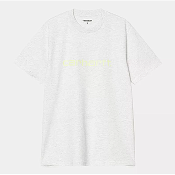 Camiseta Carhartt WIP Script - Ash Heather/Air Green