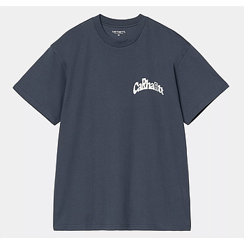 Camiseta Carhartt WIP Logo - Dusky Blue