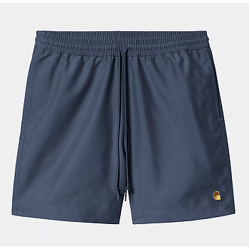 Bañador Carhartt WIP Chase Swim - Dusky Blue/Gold