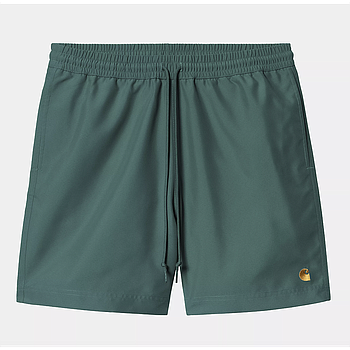 Bañador Carhartt WIP Chase Swim - Rainforest/Gold