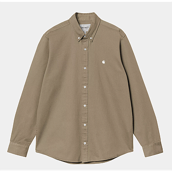 Camisa Carhartt WIP Madison - Leather/White