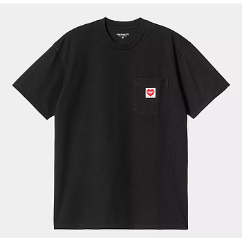 Camiseta Carhartt WIP Pocket Heart - Black/Red