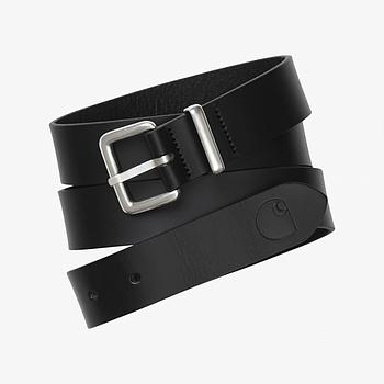 Cinturón Carhartt WIP Logo - Black/Silver