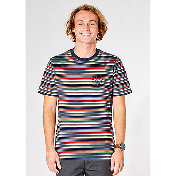 Camiseta Rip Curl Searchers Stripe - Navy