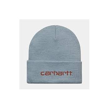 Gorro Carhartt WIP Script Beanie - Misty Sky/Brick