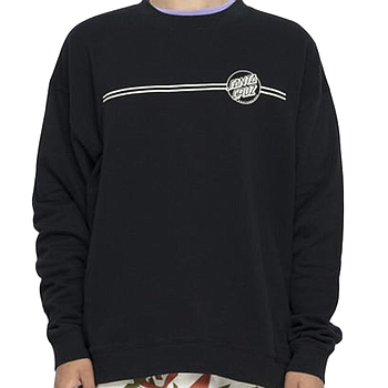 Sudadera Santa Cruz Crew Opus Dot Stripe - Black