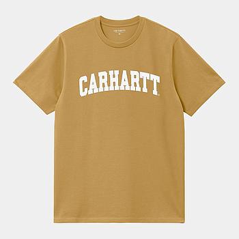 Camiseta Carhartt Wip University - Bourbon/White