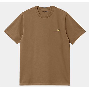 Camiseta Carhartt WIP American Script - Hamilton Brown