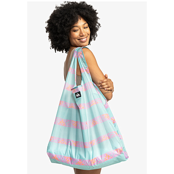 Bolsa De Playa Quiksilver Reusable - Marine Blue Heritage Stripe 64